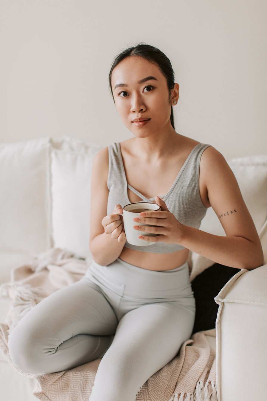 Woman Having a Cup of Coffee